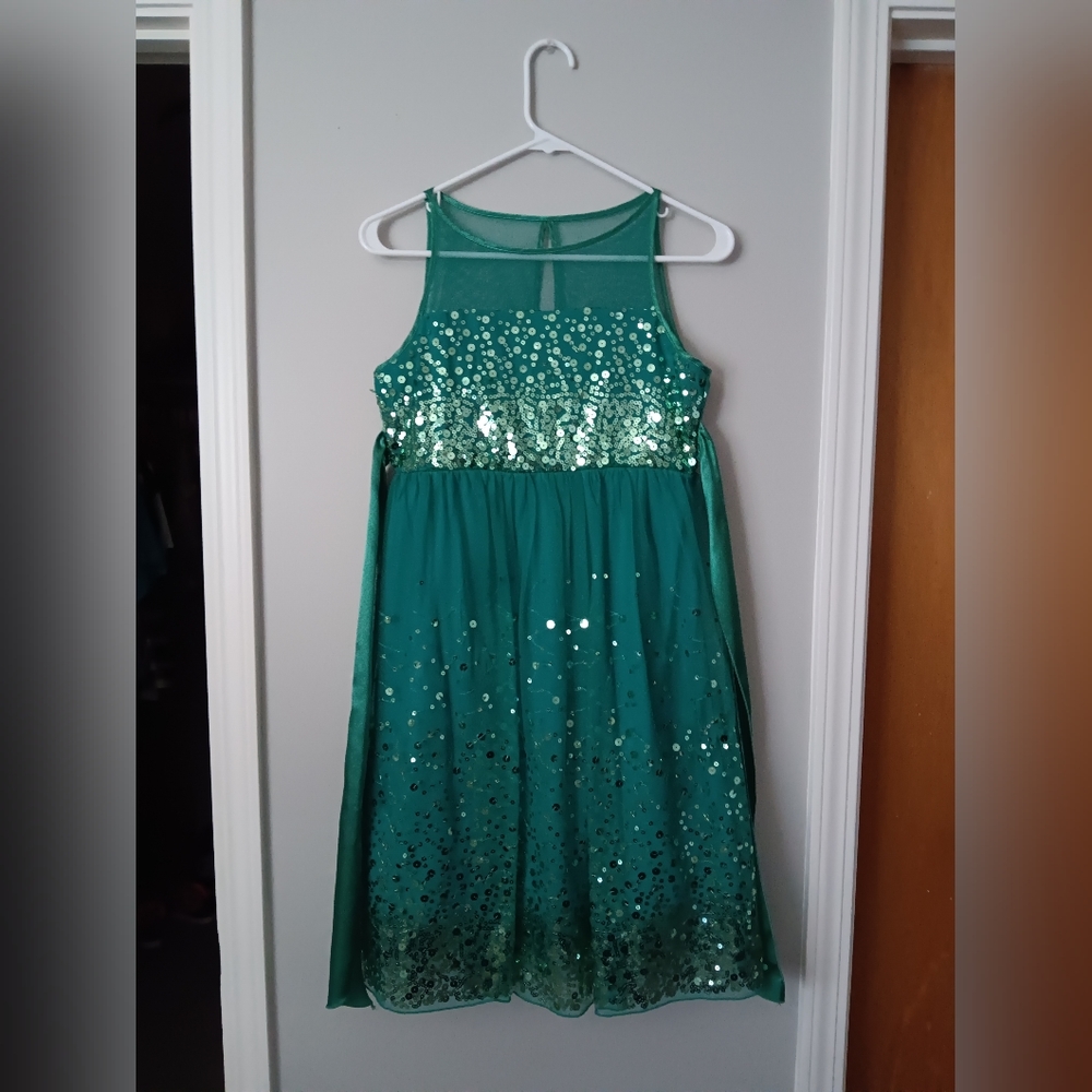 Crystal Doll Green Sequin Dress